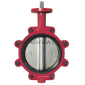 Resilient Seat Non Back up Replaceable Design Butterfly Valve with Lever Gear Operation